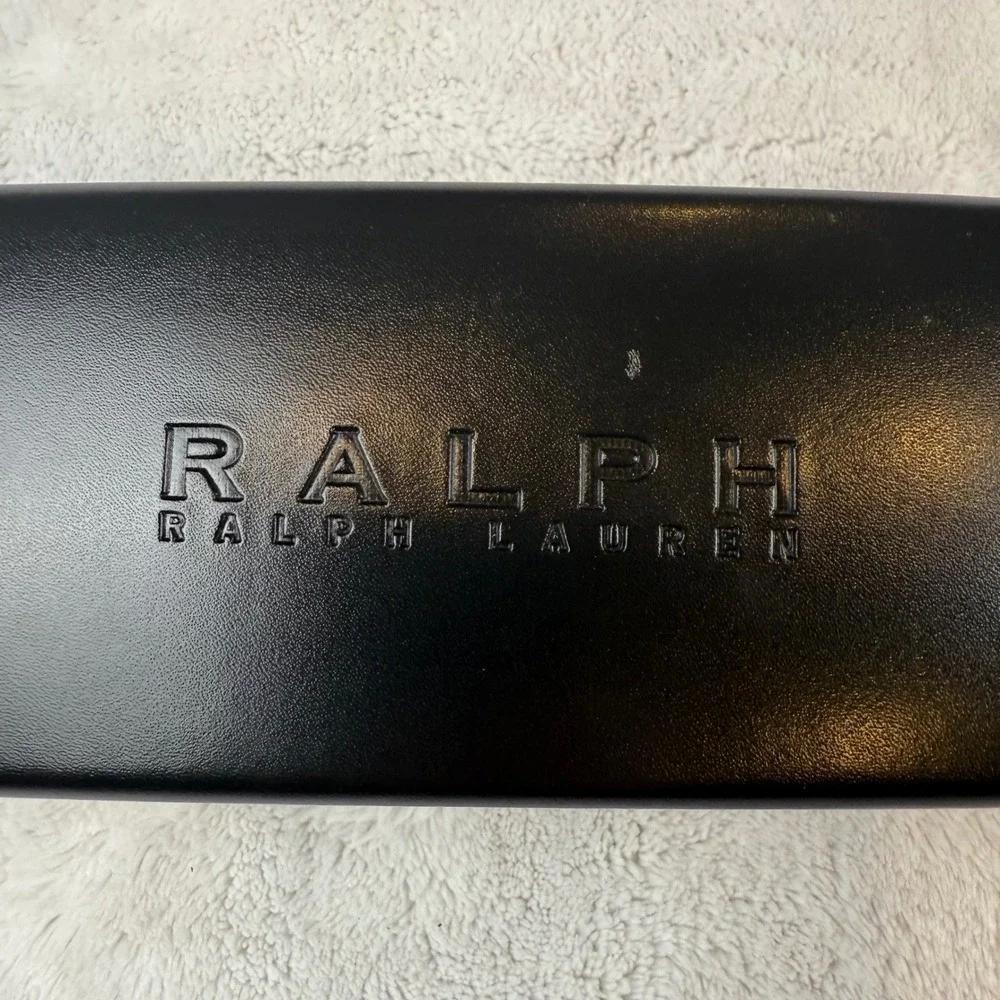 Ralph‎ Lauren Black Hard Case Eyeglass Sunglasses Holder Box with Red Logo
